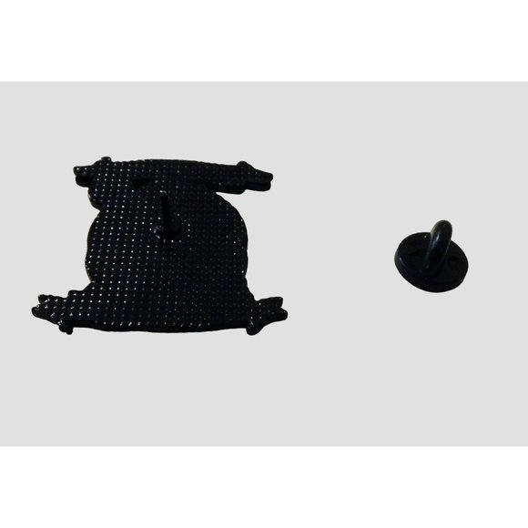 Happy Halloween Pin Orange Pumpkin Black Cat Lapel Hat Metal 1.25 in x 1.25 in - Picture 3 of 3